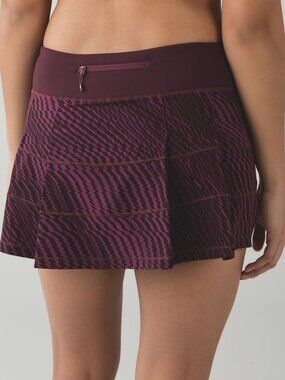 Lululemon Women's Pace Rival Skirt II Shifted Horizon Red Grape Black 6 Regular